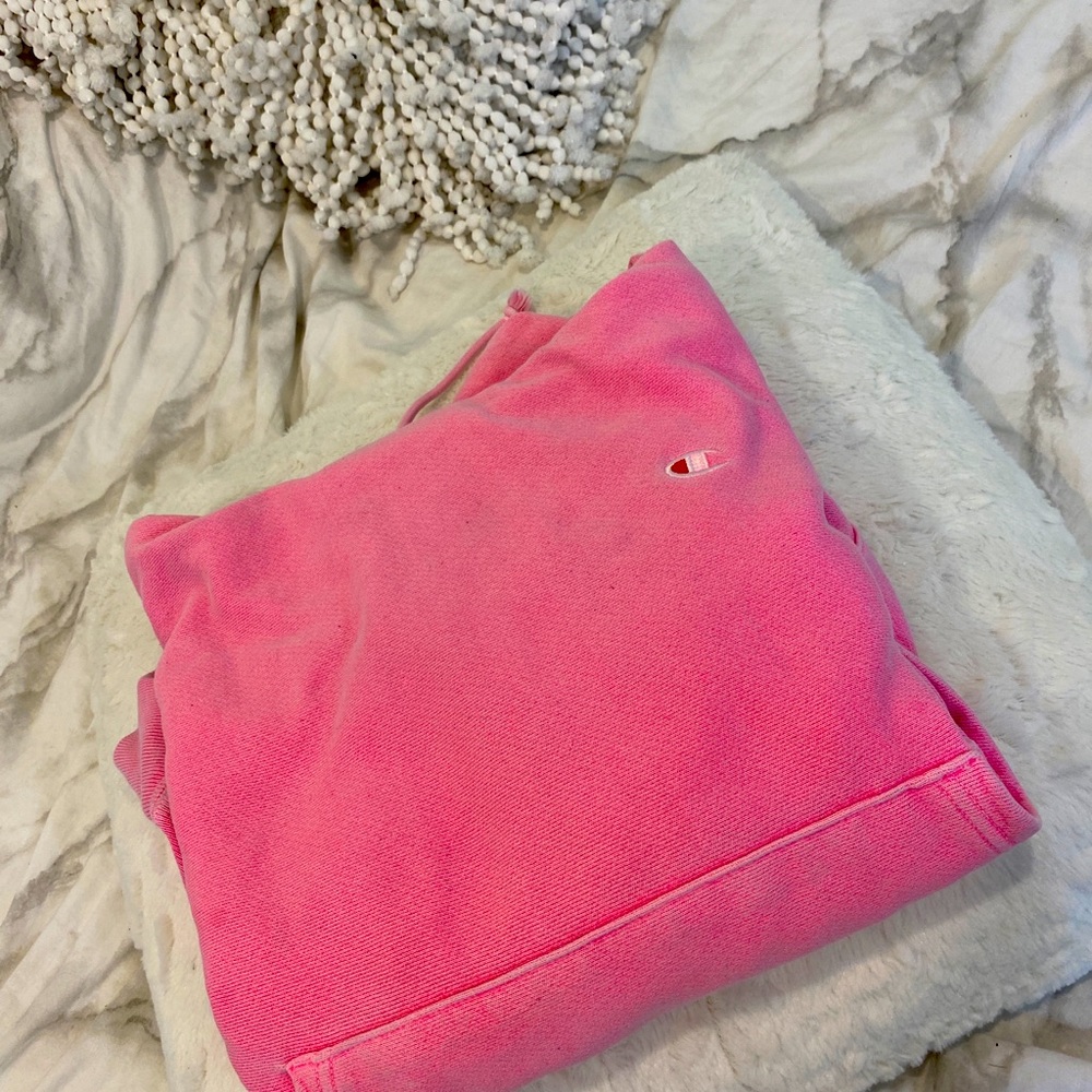 NEON PINK CHAMPION HOODIE
